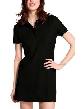 PINK by Victoria's Secret Polo Shirt Dress Black